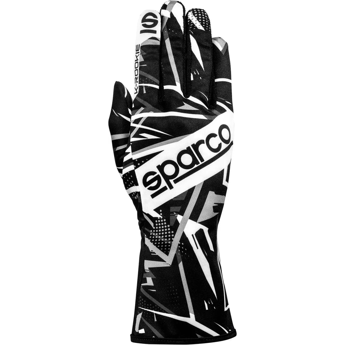 Sparco K-Rookie gokartshandskar svart vit framsida