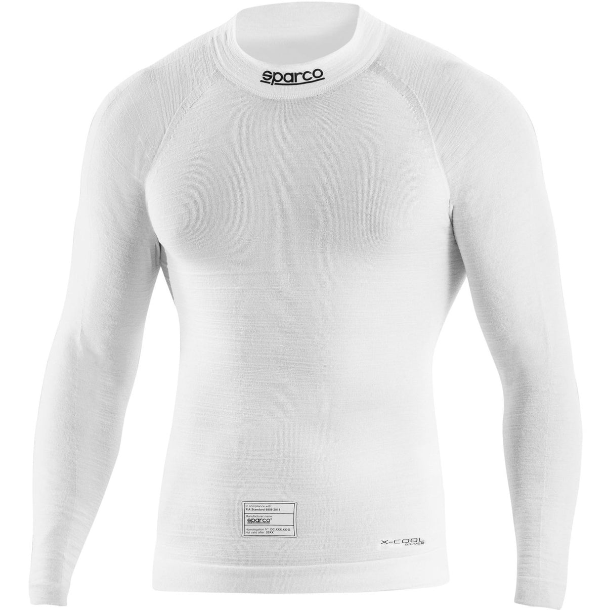 Vit Sparco racing-pullover för fordon och motorsport