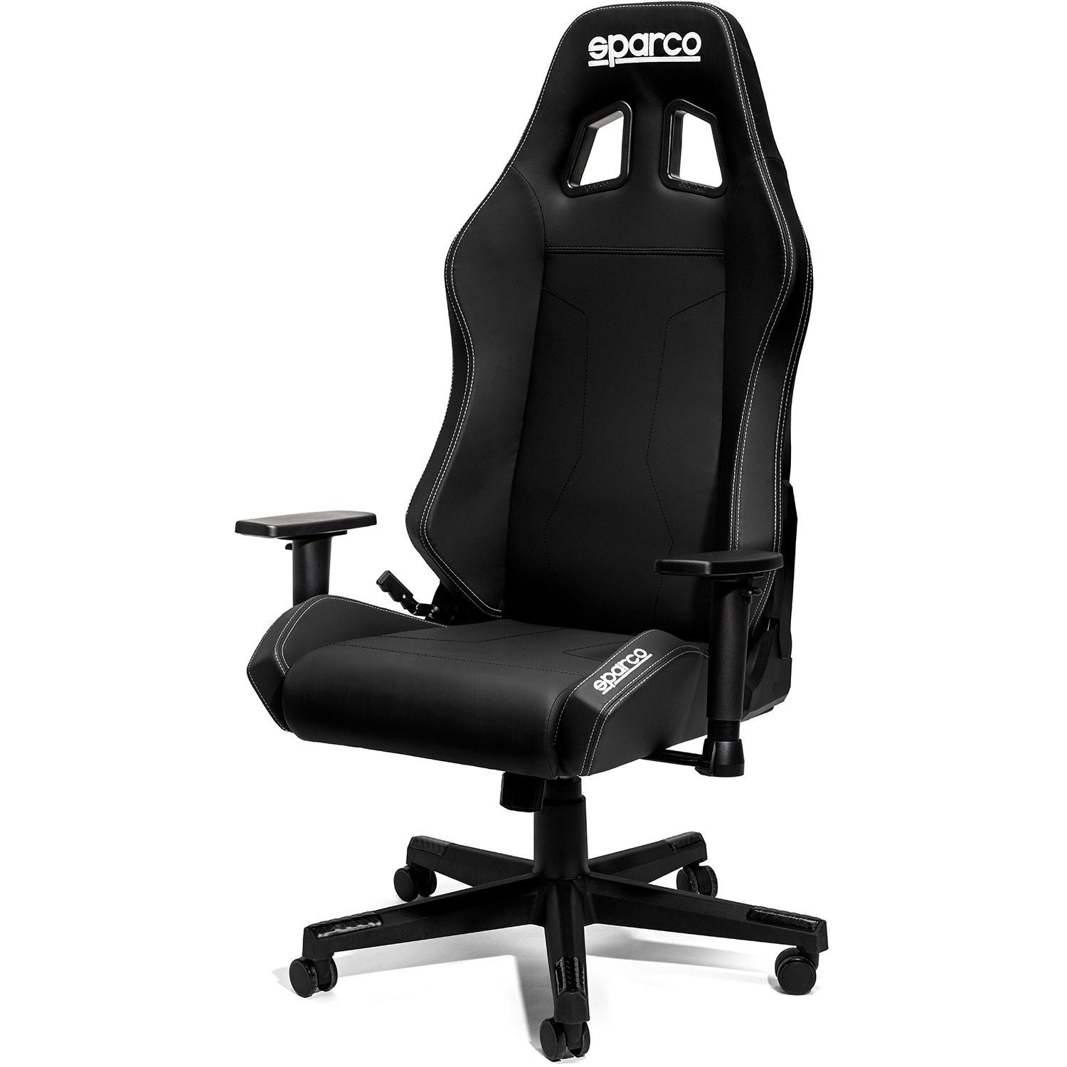 Sparco Coach kontorsstol i svart med ergonomisk design för gaming och kontor