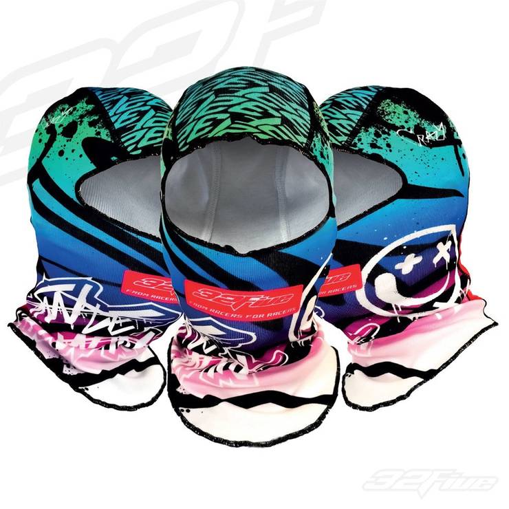 32F Balaclava SMILE TO WIN - Blå/Rosa