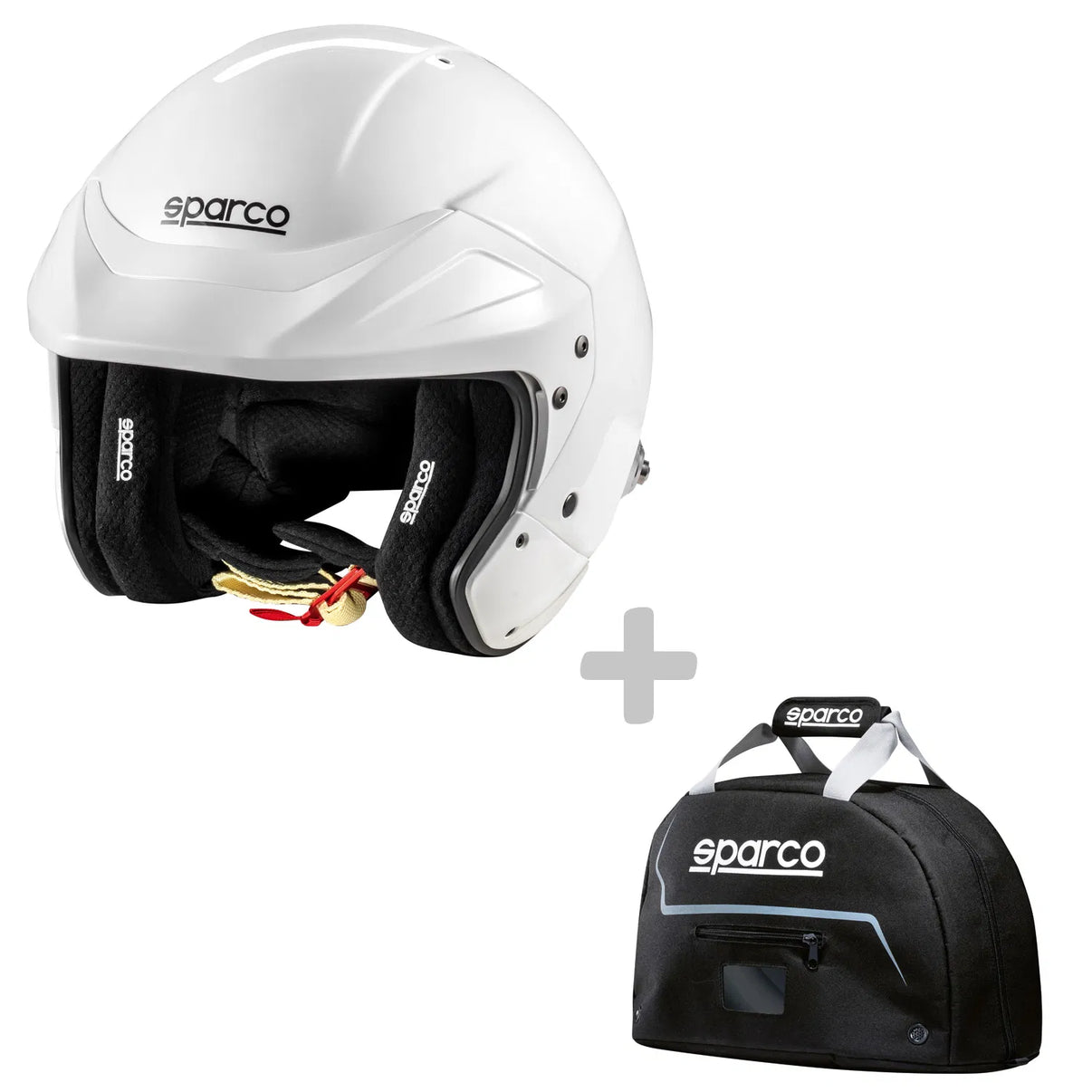 Sparco Hjälm Flux RJ - Vit + Hjälmväska
