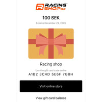 Digitalt ΩPresentkort - Racing Shop
