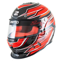 ZAMP RZ 67D - Röd kolfiber hjälm