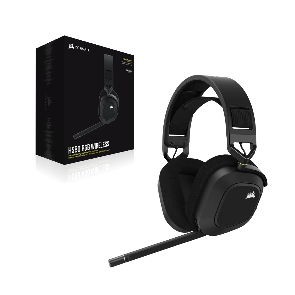 Corsair HS80 RGB Wireless – trådlöst gaming headset med Dolby Atmos
