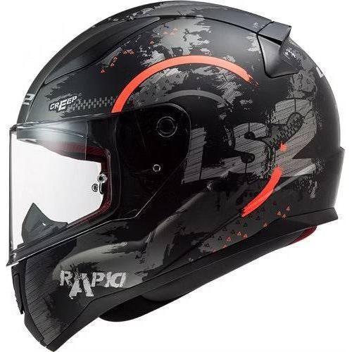 LS2 Rapid CIRCLE Integralhjälm - Svart/Orange - Racing shop