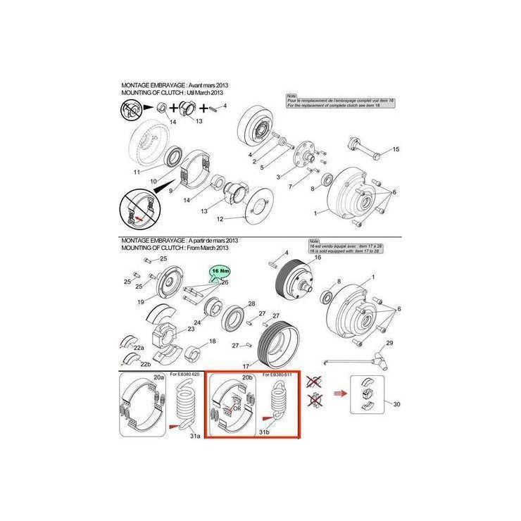 Lameller till koppling med fjädrar - Honda GX390 - Racing shop