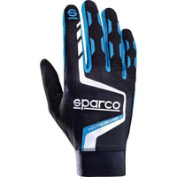 Sparco Hypergrip+ Svart/Blå simracing-handske framsida