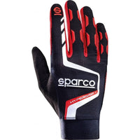 Sparco Hypergrip+ Svart/Röd simracing-handske framsida
