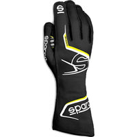 Sparco Arrow-K Svart/Gul racinghandske framsida