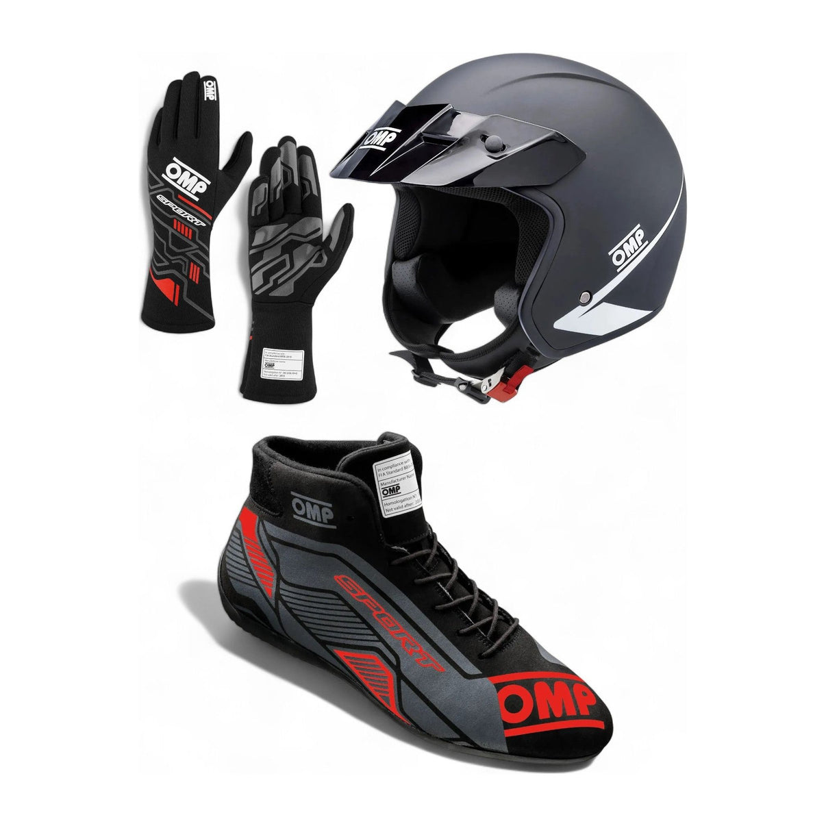 Trackday paket OMP Svart/röd