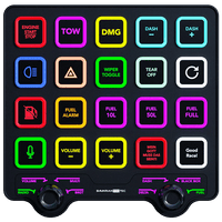 Bavarian SimTec Control Center – button box med 20 belysta knappar för simracing
