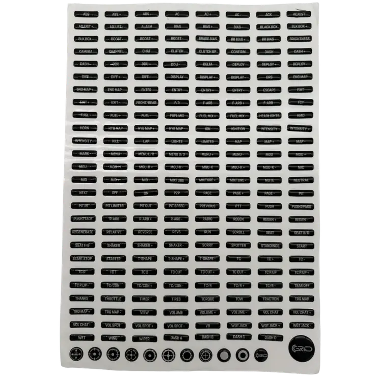 GRID Engineering Button Box Decal Set