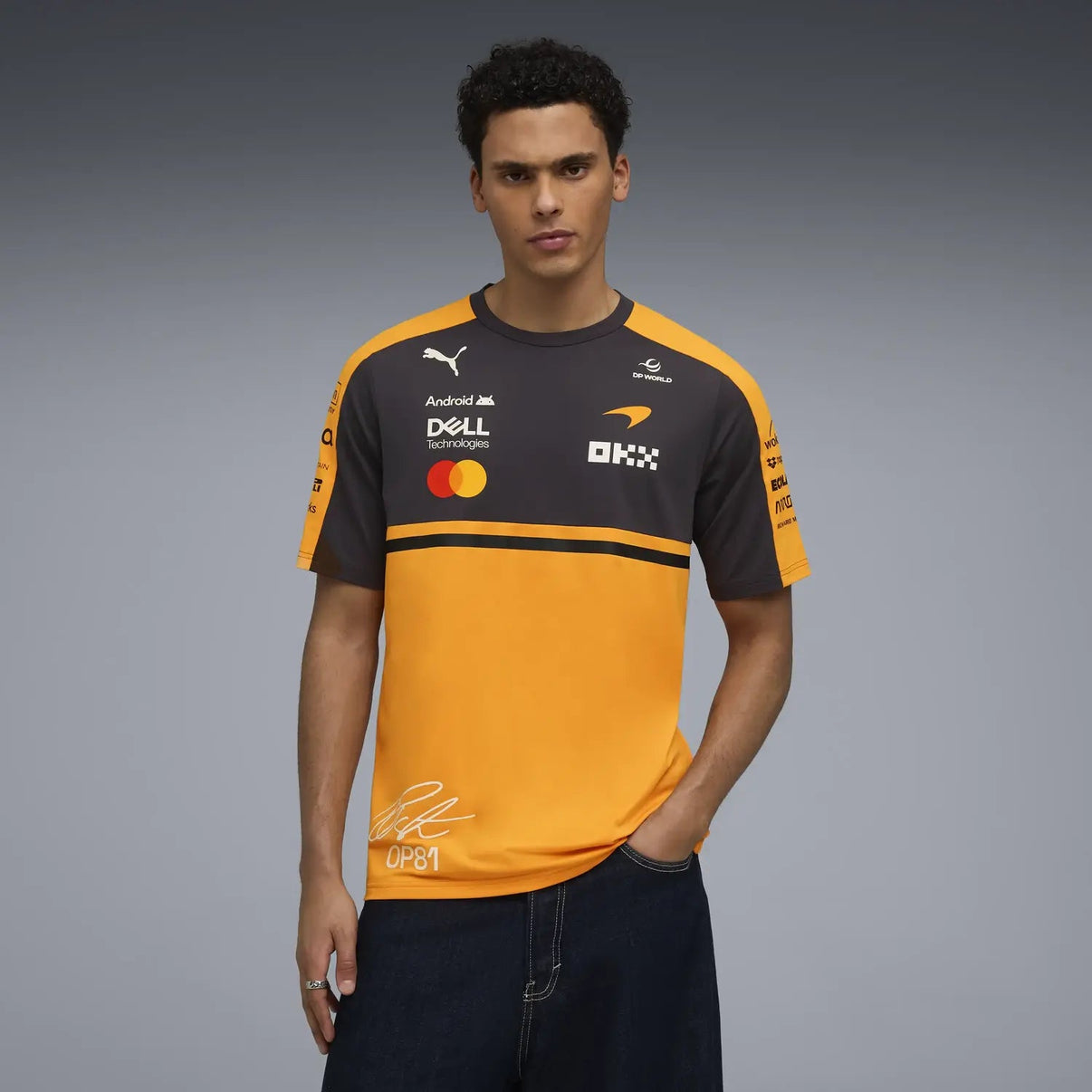 McLaren T-shirt 2026 – Oscar Piastri, Team, Papaya
