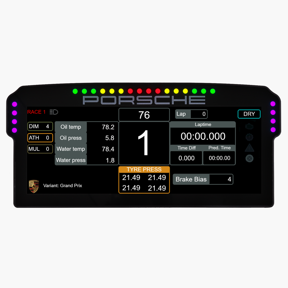 Sim-Lab Porsche 911 GT3 Cup Dashboard Display Unit
