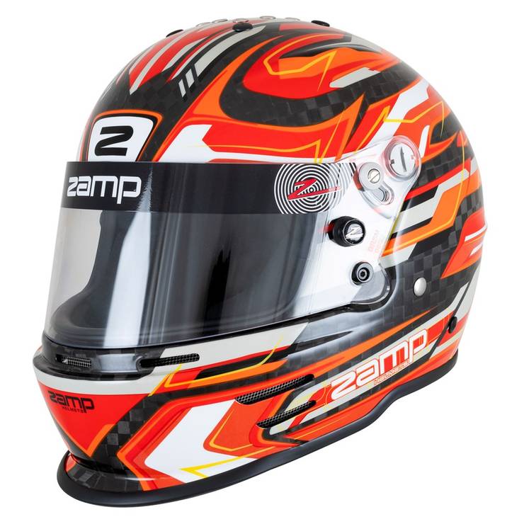 ZAMP RZ-48 Juniorhjälm Kolfiber - Röd