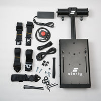 SIMRIG Belt Module komplett system med 5-punktsbälte, nätaggregat och nödstopp