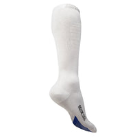 Sparco Nomex-strumpor med kompression, vita racing-strumpor med silikoninsats